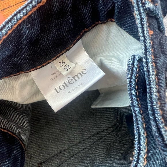 Toteme Dark Wash Straight Leg Denim 26 / US 2-4 - Picture 3 of 4
